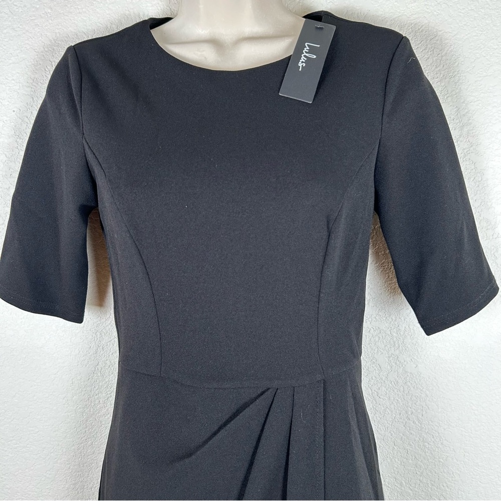 Lulus NWT Women’s Sz S dress Office Asymetrical faux wrap career office
